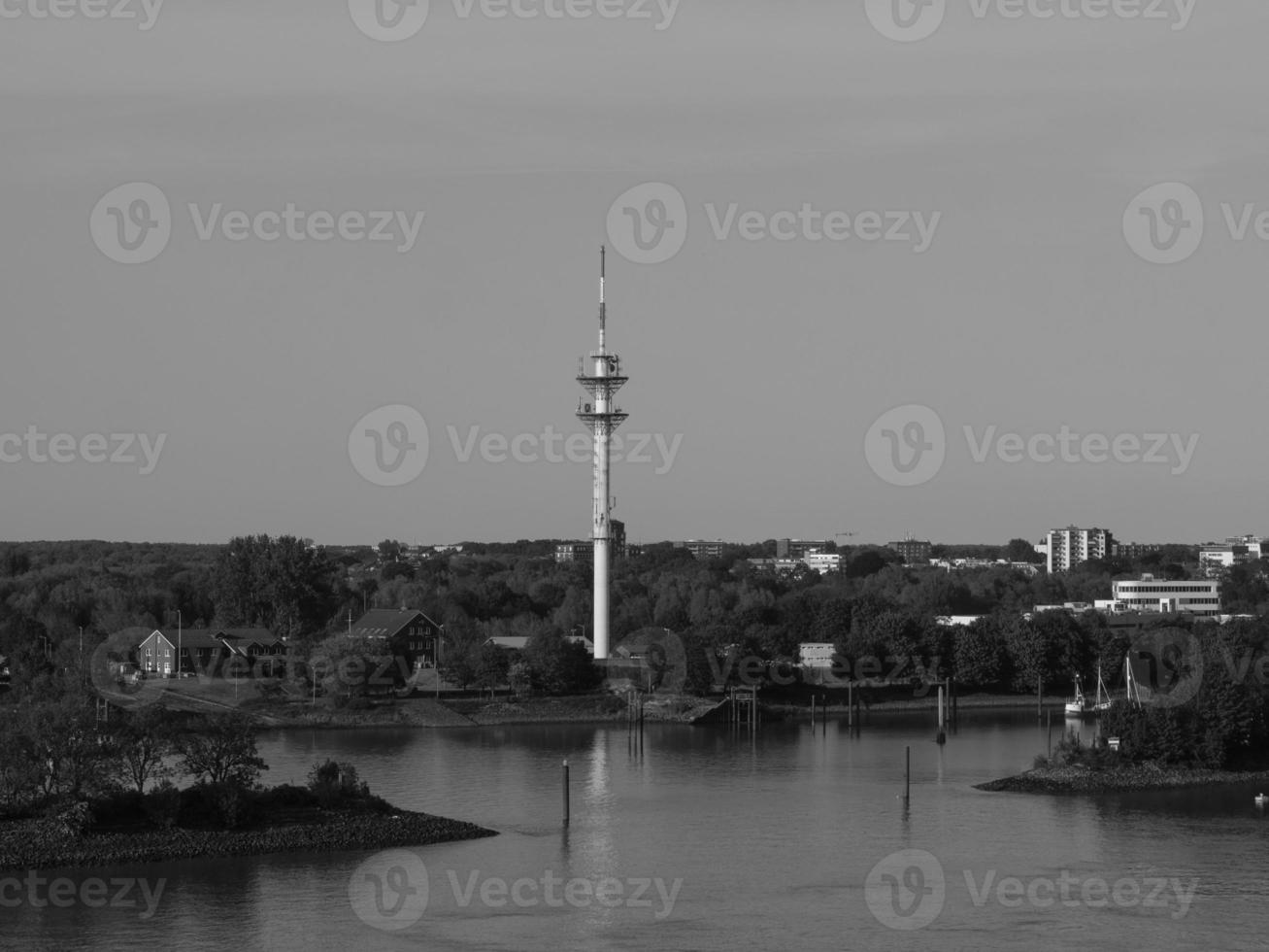 Hamburg at the river elbe in germany photo