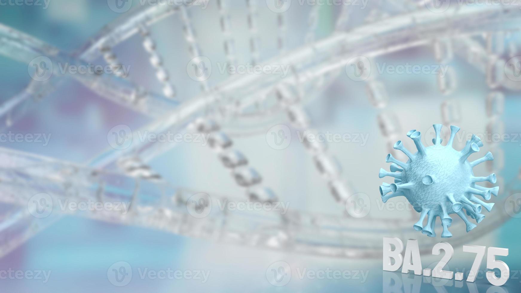 The  coronavirus ba.2.75 for outbreak or medical concept 3d rendering photo