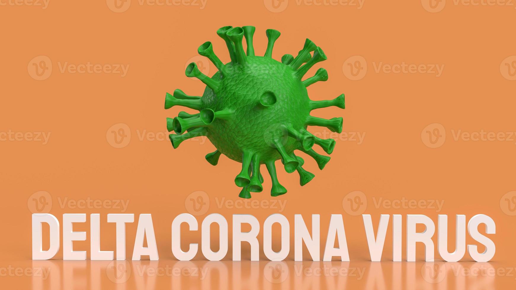 The delta corona virus for medical or sci concept 3d rendering. photo