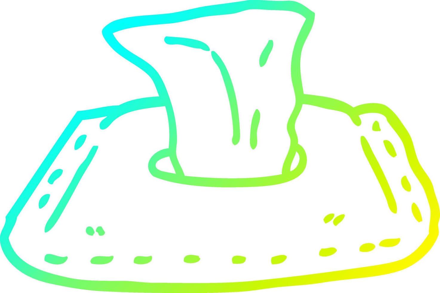cold gradient line drawing cartoon toilet wipes vector