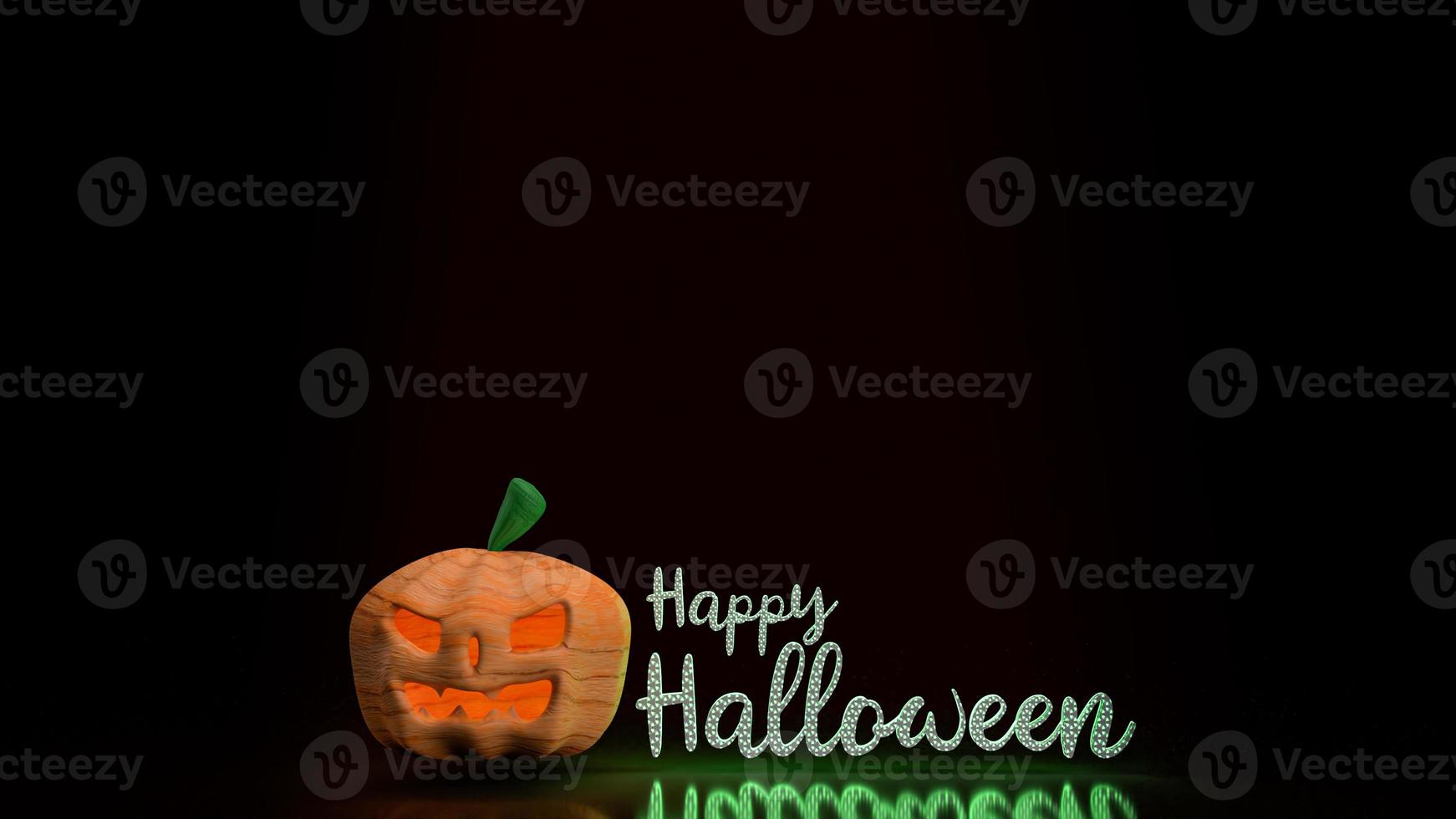 pumpkin lantern  for halloween  concept 3d rendering photo