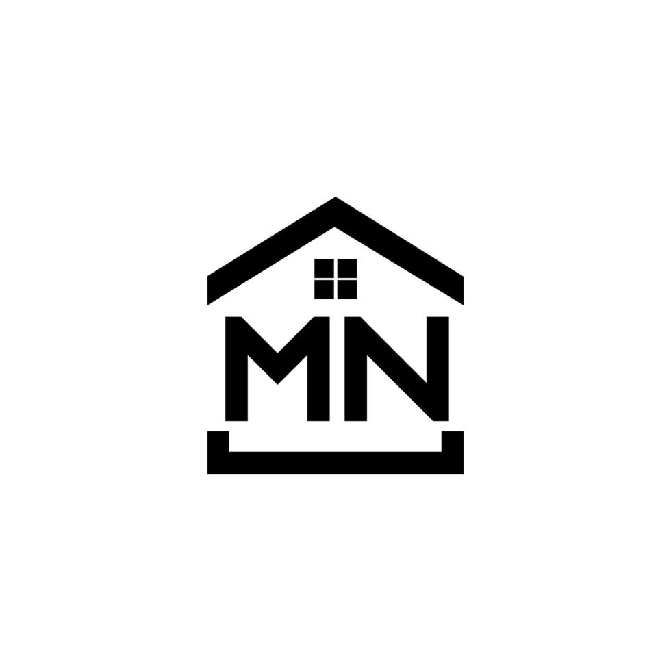 diseño del logotipo de la letra mn sobre fondo blanco. concepto de logotipo de letra de iniciales creativas mn. diseño de letra mn. vector