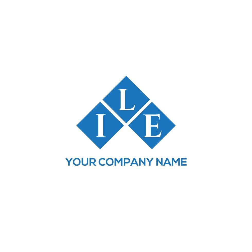 ILE letter logo design on WHITE background. ILE creative initials letter logo concept. ILE letter design. vector