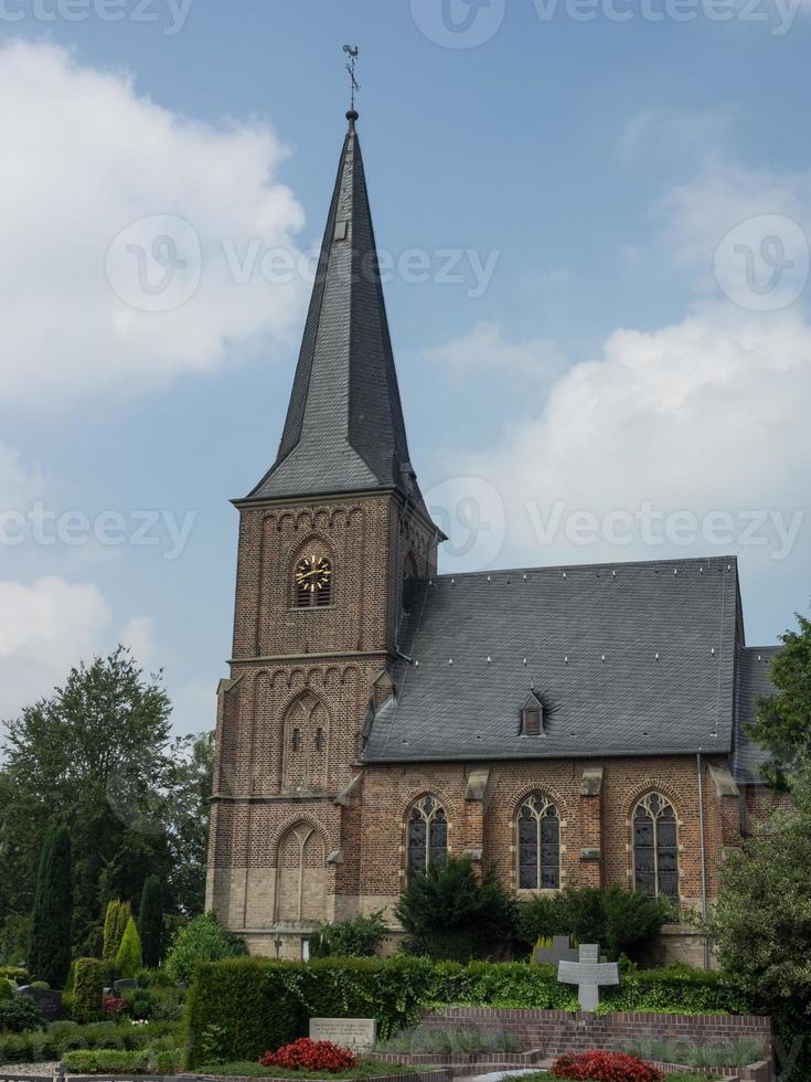 Xanten city and the river rhine photo