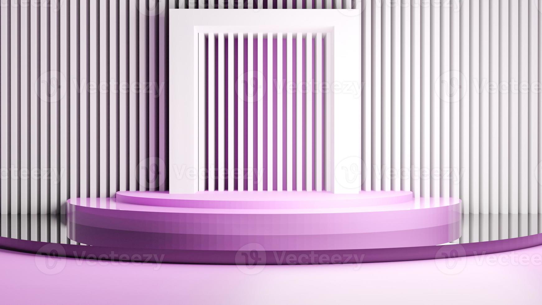 Minimal background, mock up with podium for product display, Podium in abstract purple composition, 3d render, 3d illustration, modern color, minimalist design. photo