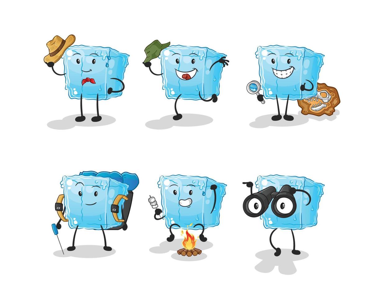 vector de dibujos animados de cubo de hielo