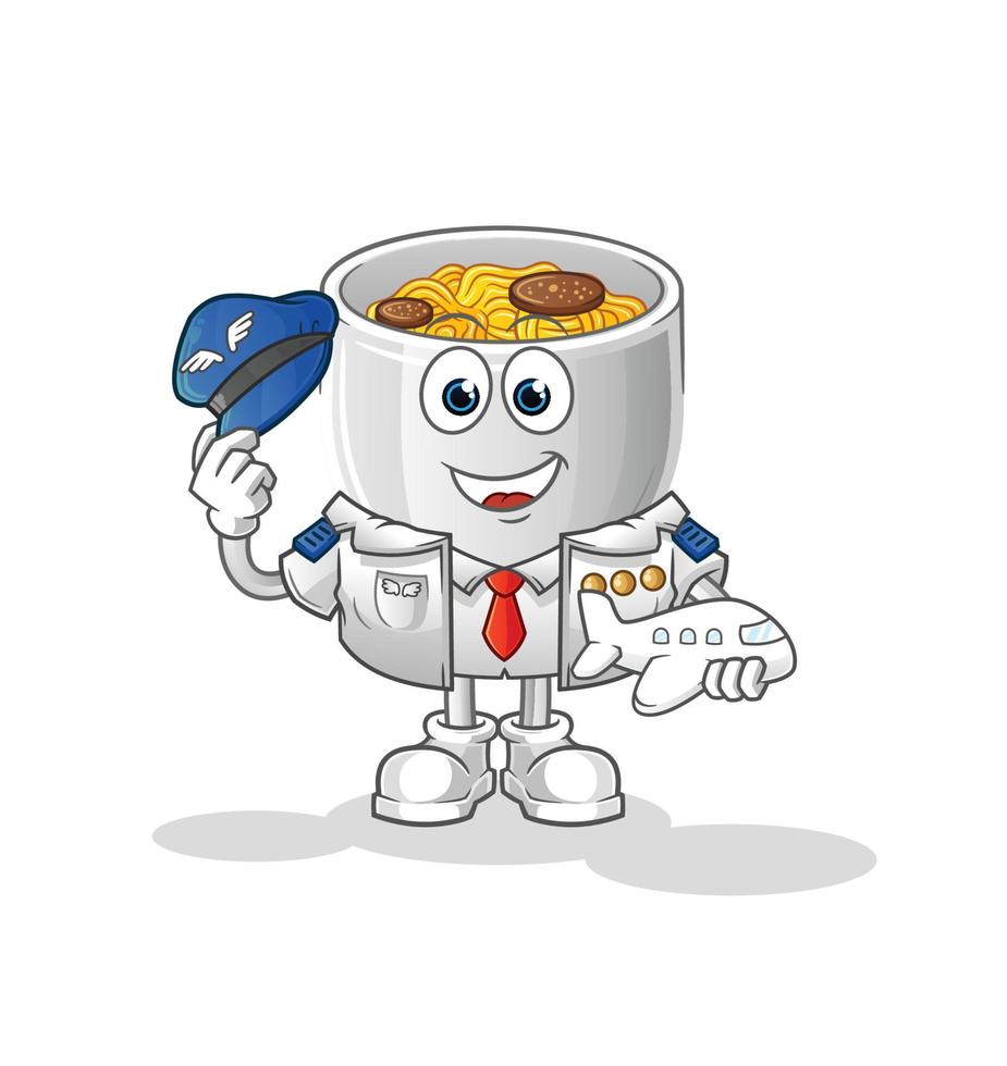 asian noodle cartoon vector