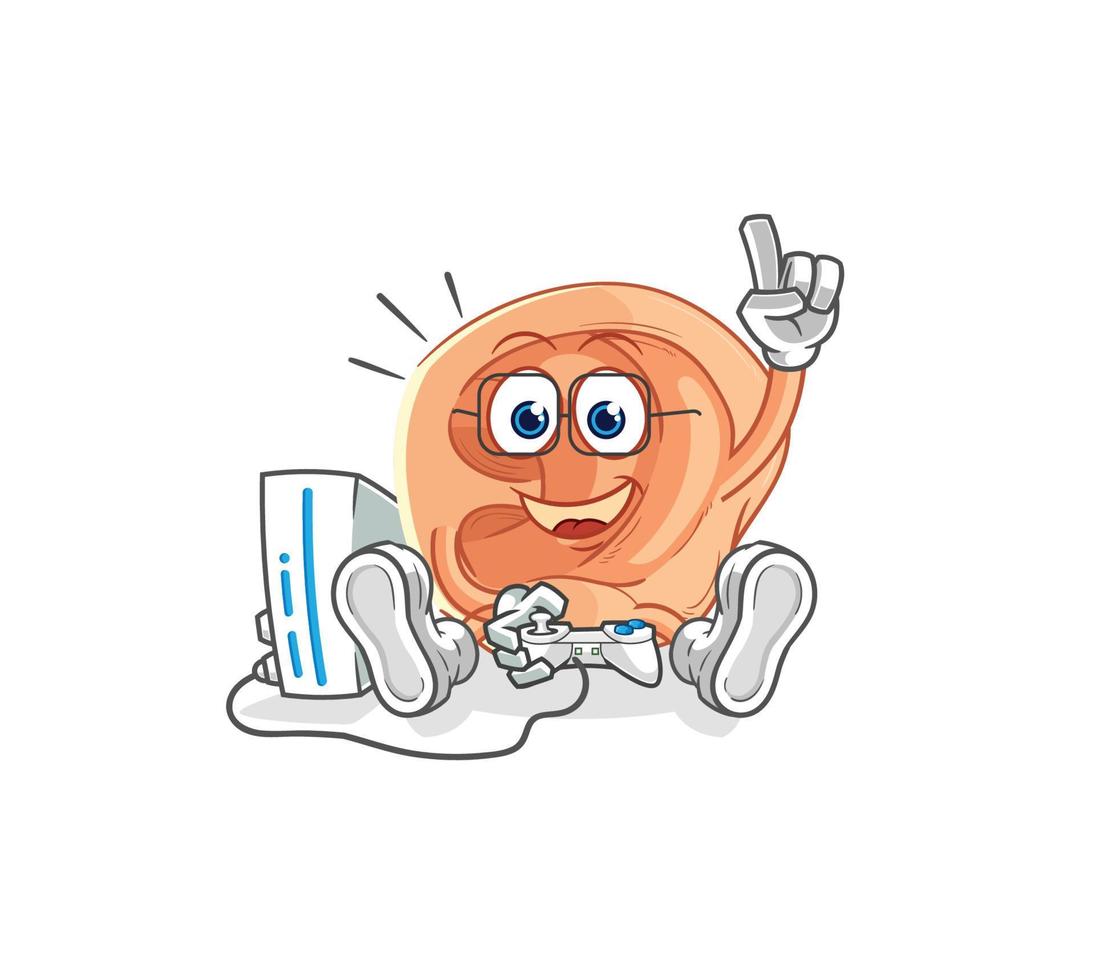ear cartoon character vector