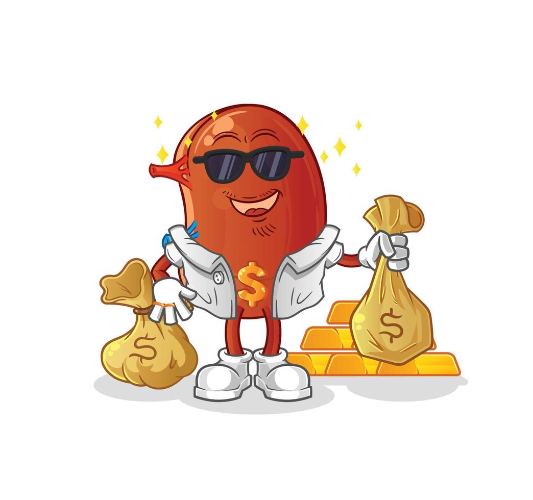 kidney mascot vector