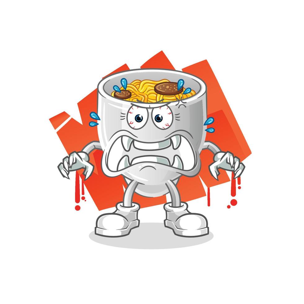 asian noodle cartoon vector