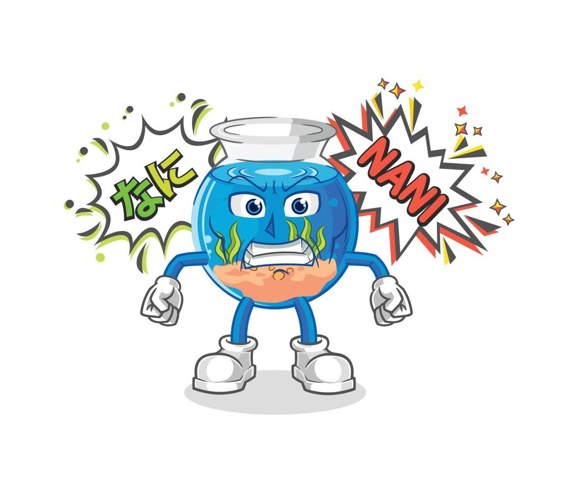 aquarium cartoon character vector