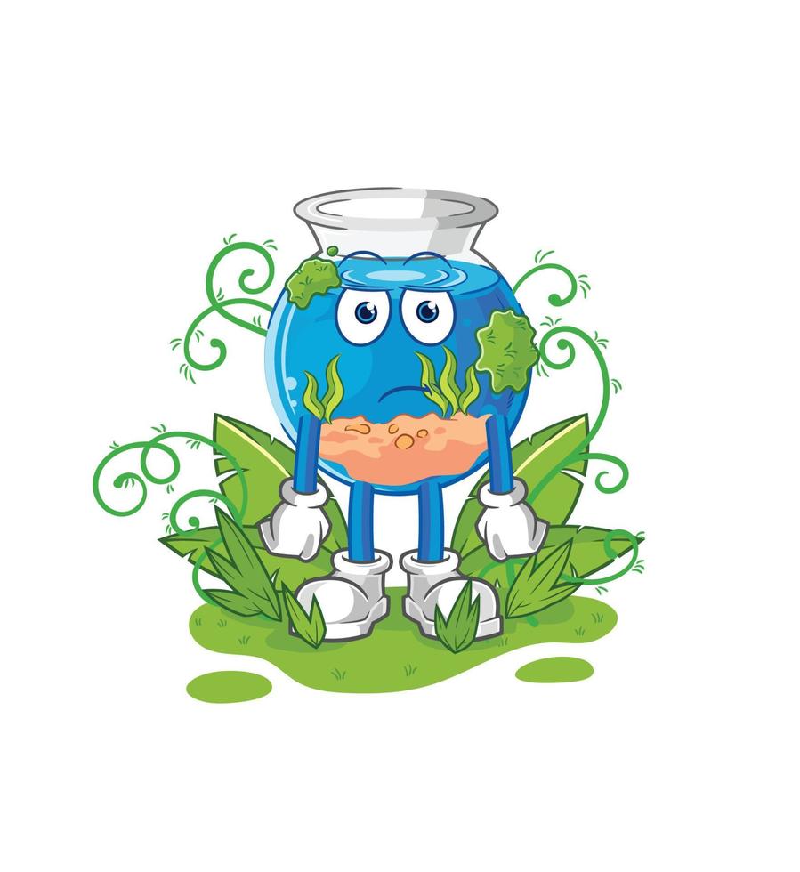 blue aquarium character vector