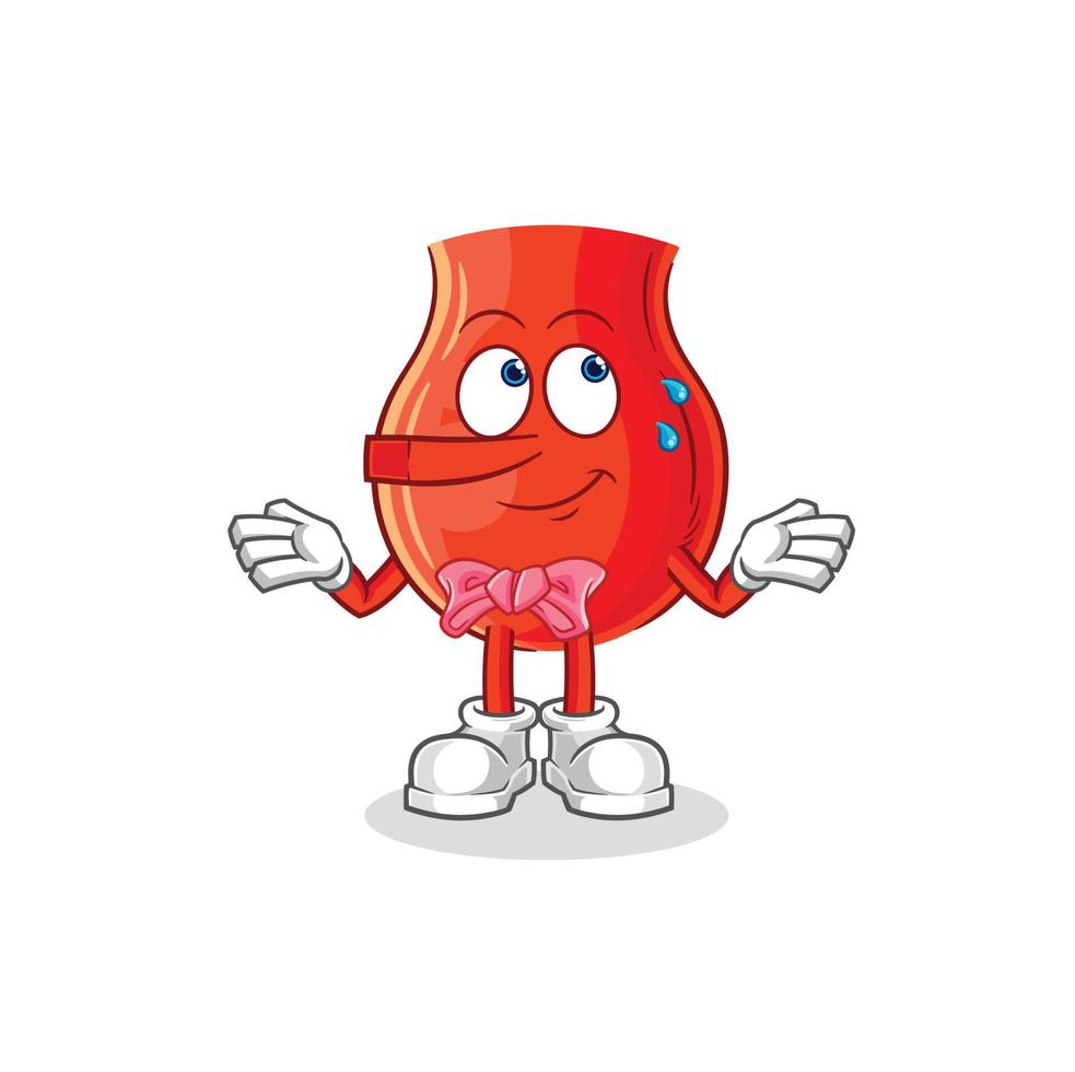 human uvula cartoon character vector