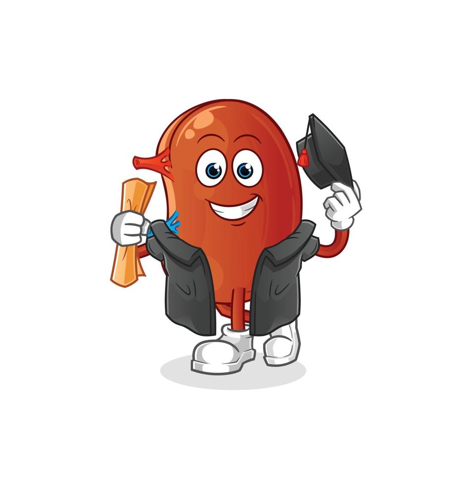 kidney mascot vector