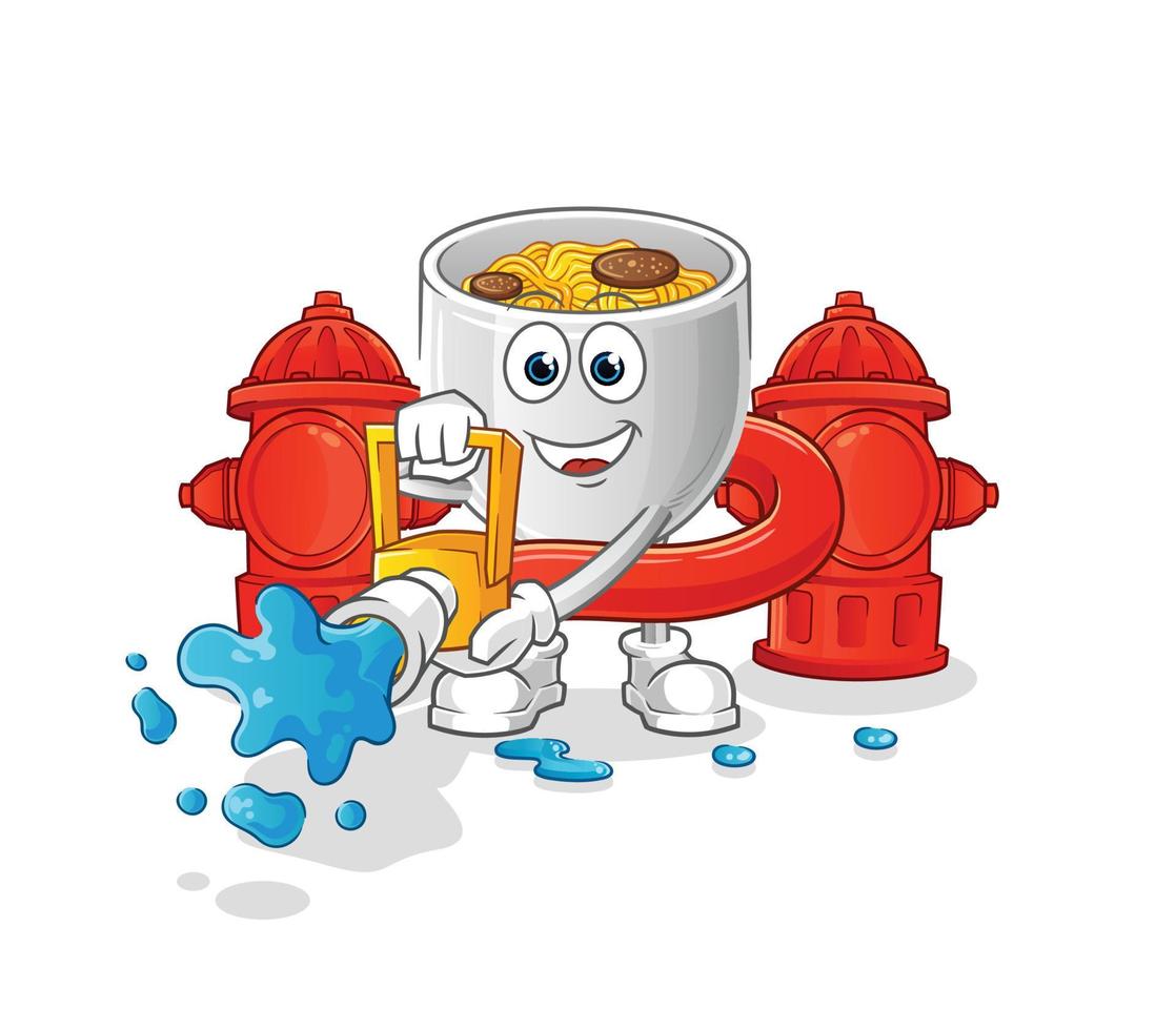 asian noodle cartoon vector