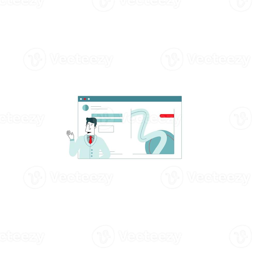 Man In webpage photo