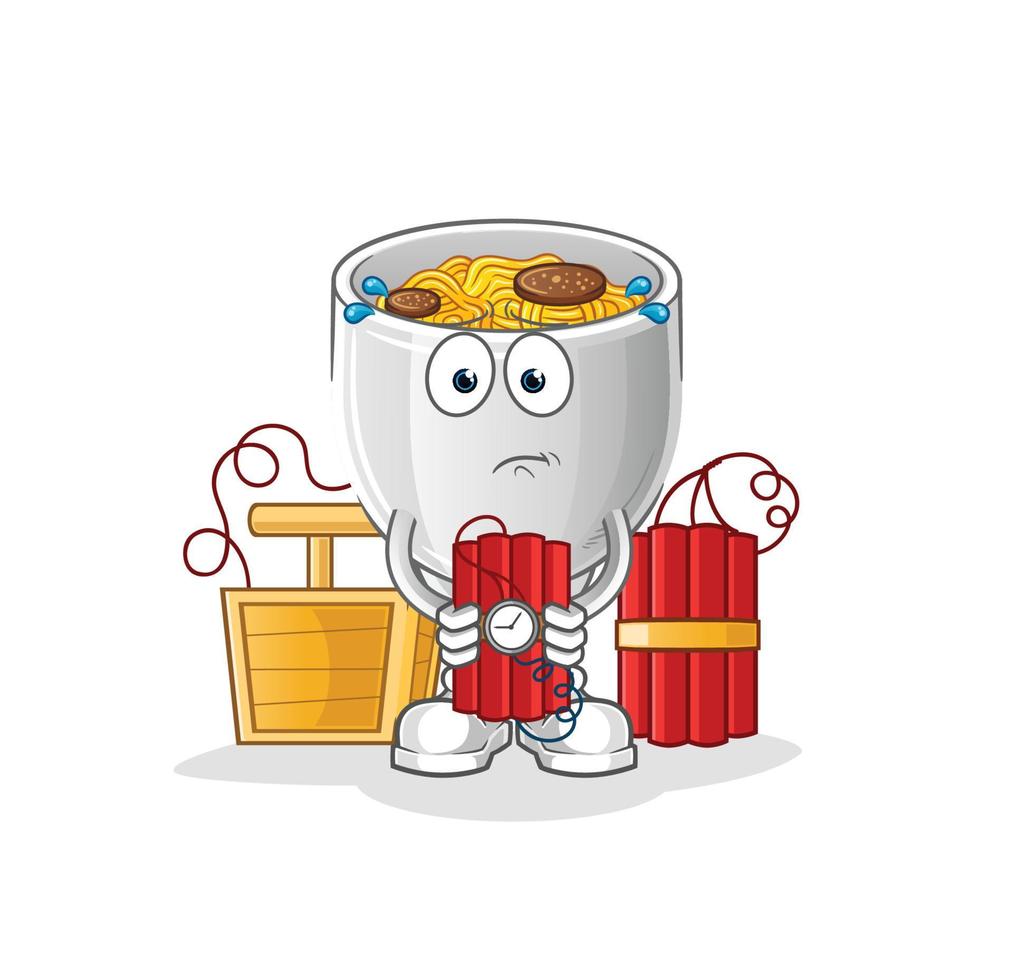 a bowl of noodle vector