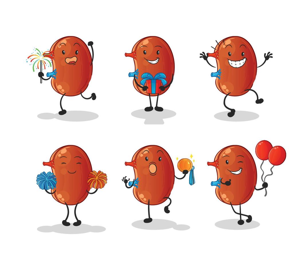 kidney mascot vector