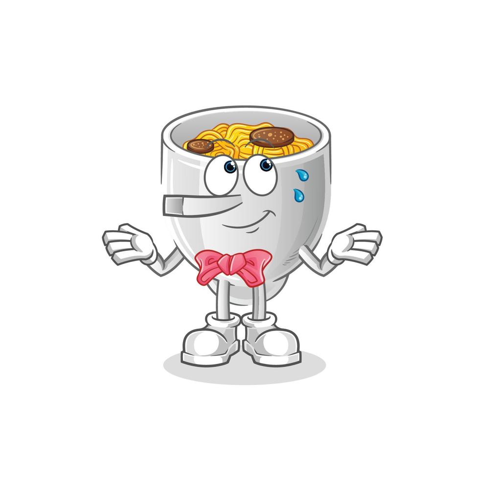 asian noodle cartoon vector