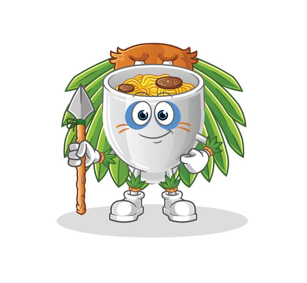 asian noodle cartoon vector