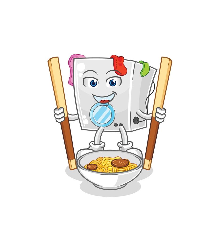 washing machine cartoon mascot vector