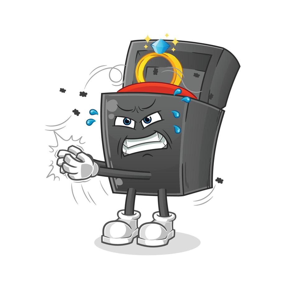 wedding ring box character vector