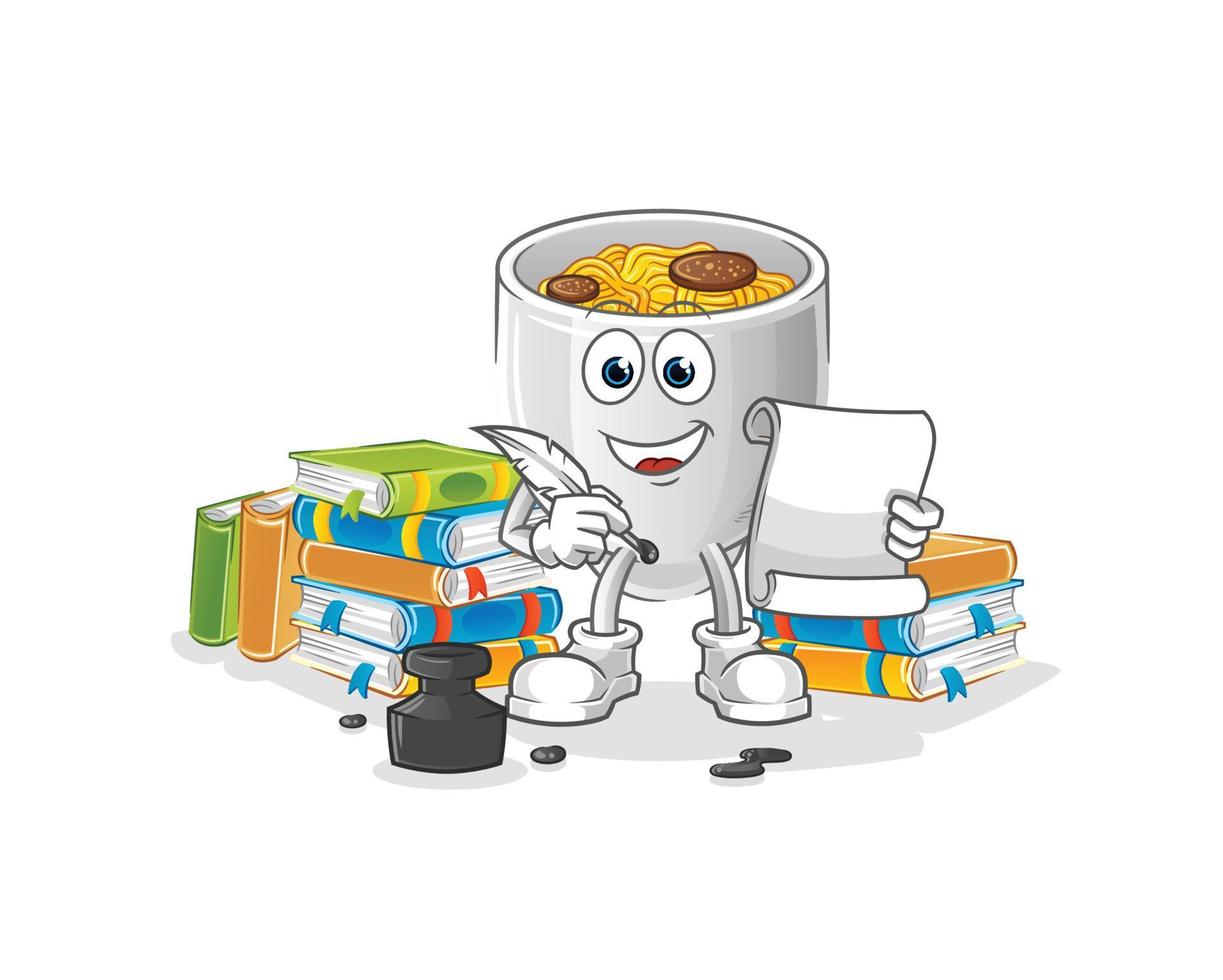 a bowl of noodle vector