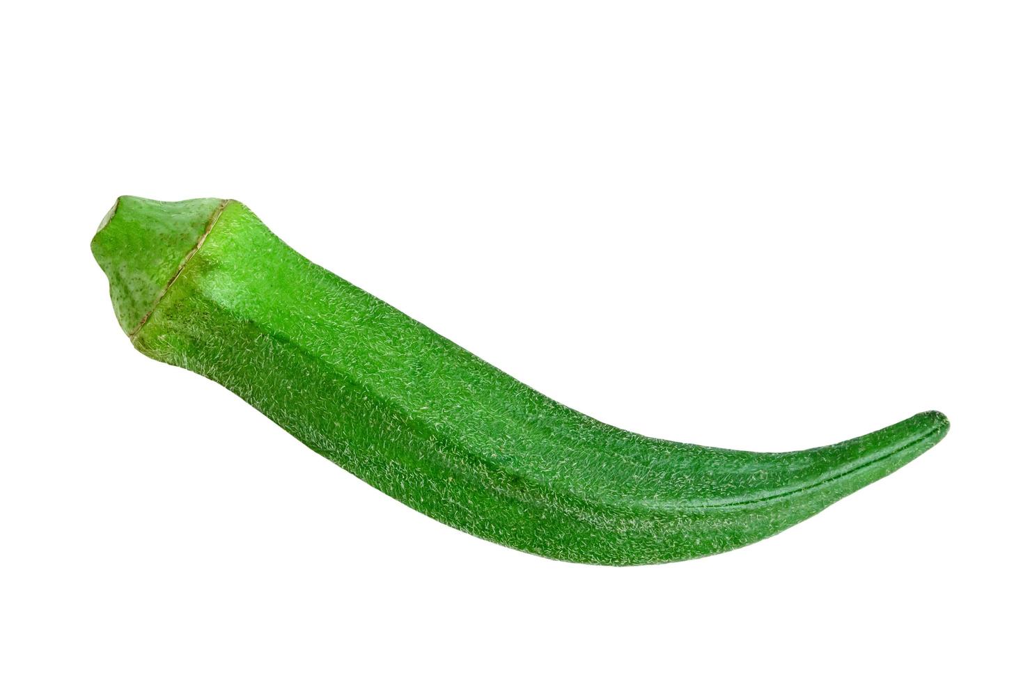 okra isolated on white background photo