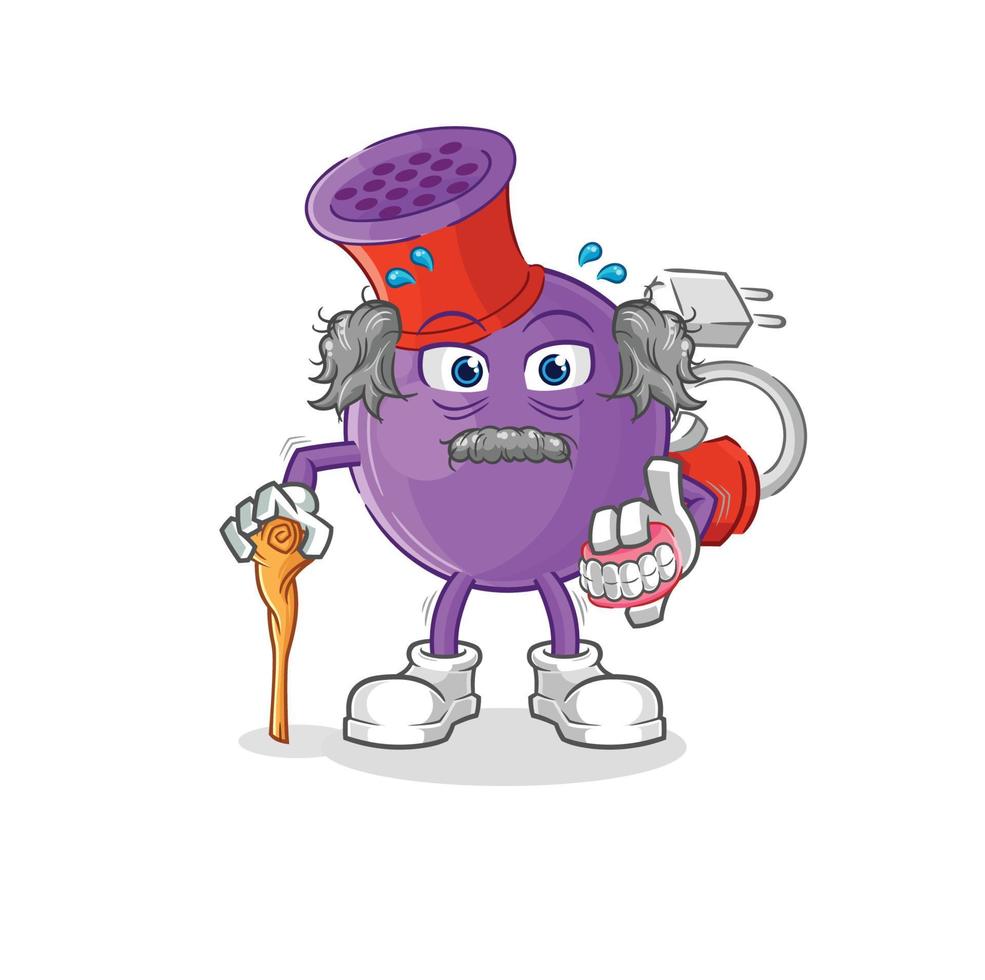 hair dryer mascot vector