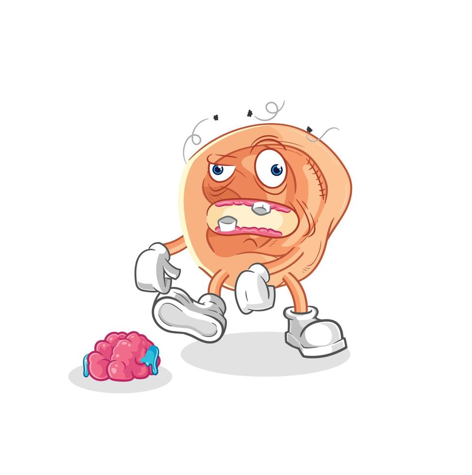 ear cartoon character vector