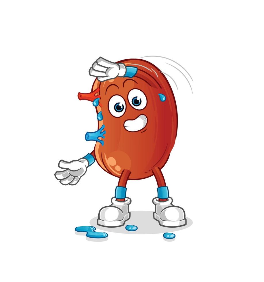 kidney mascot vector