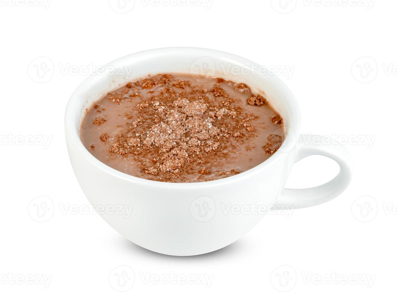 hot chocolate with coffee cup  isolated on white background ,include clipping path photo