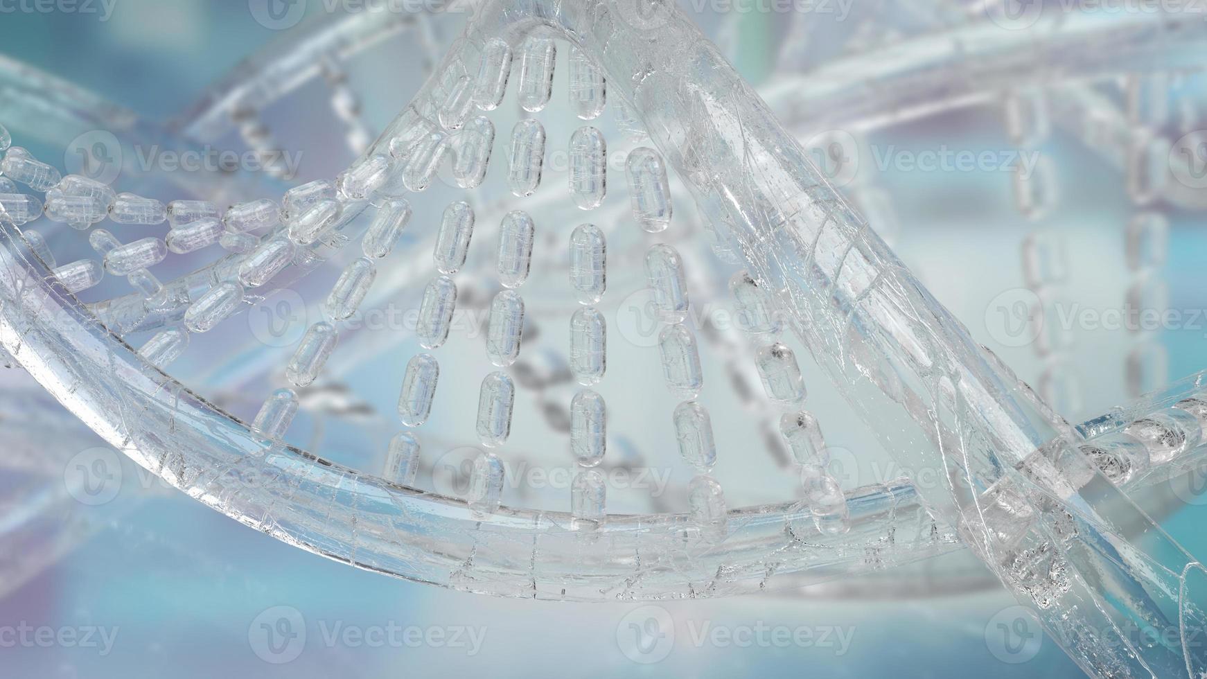 dna image for education or sci concept 3d rendering photo