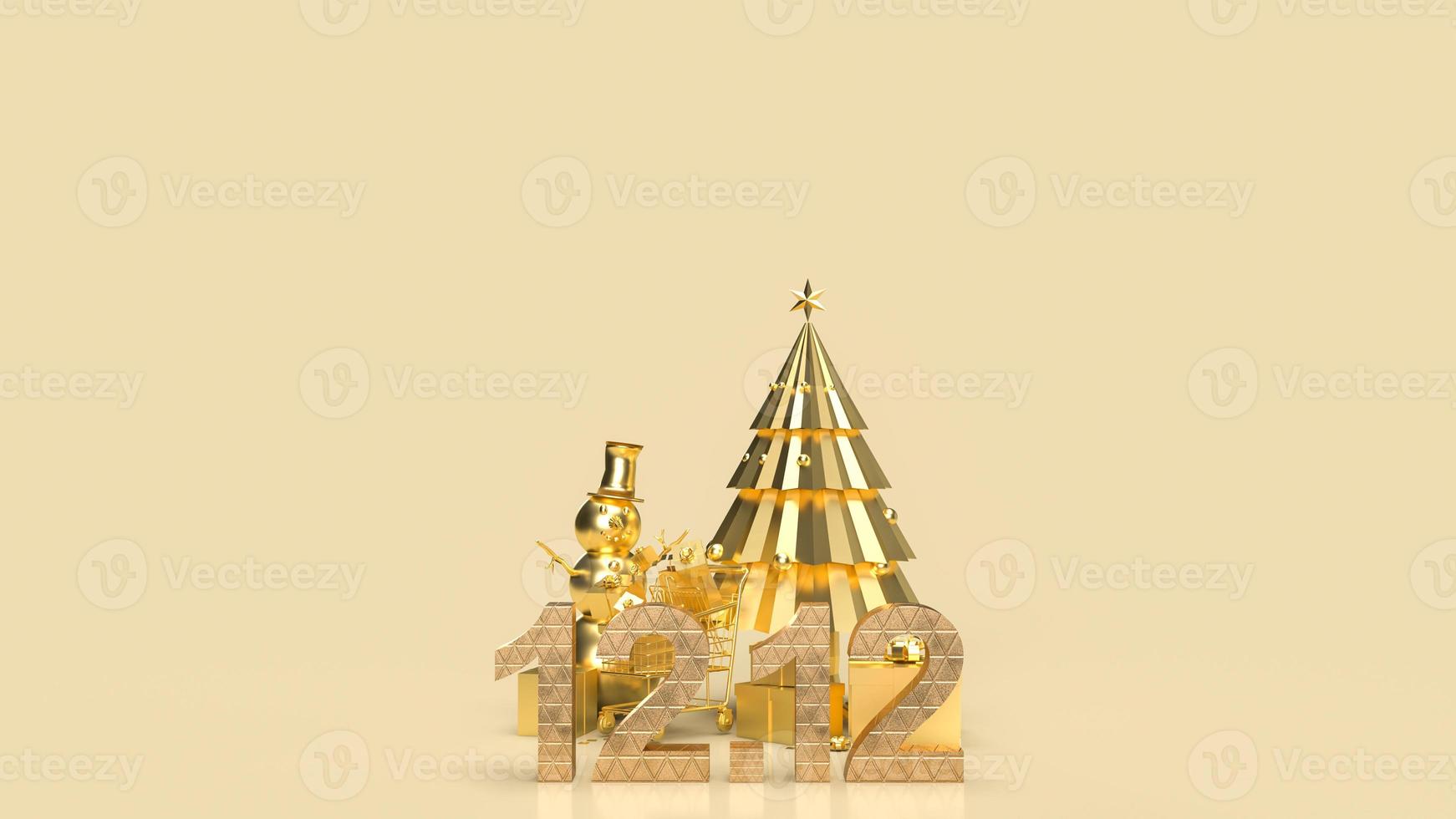 The number 12.12  and snowman on gold background  for sale promotion concept 3d rendering photo
