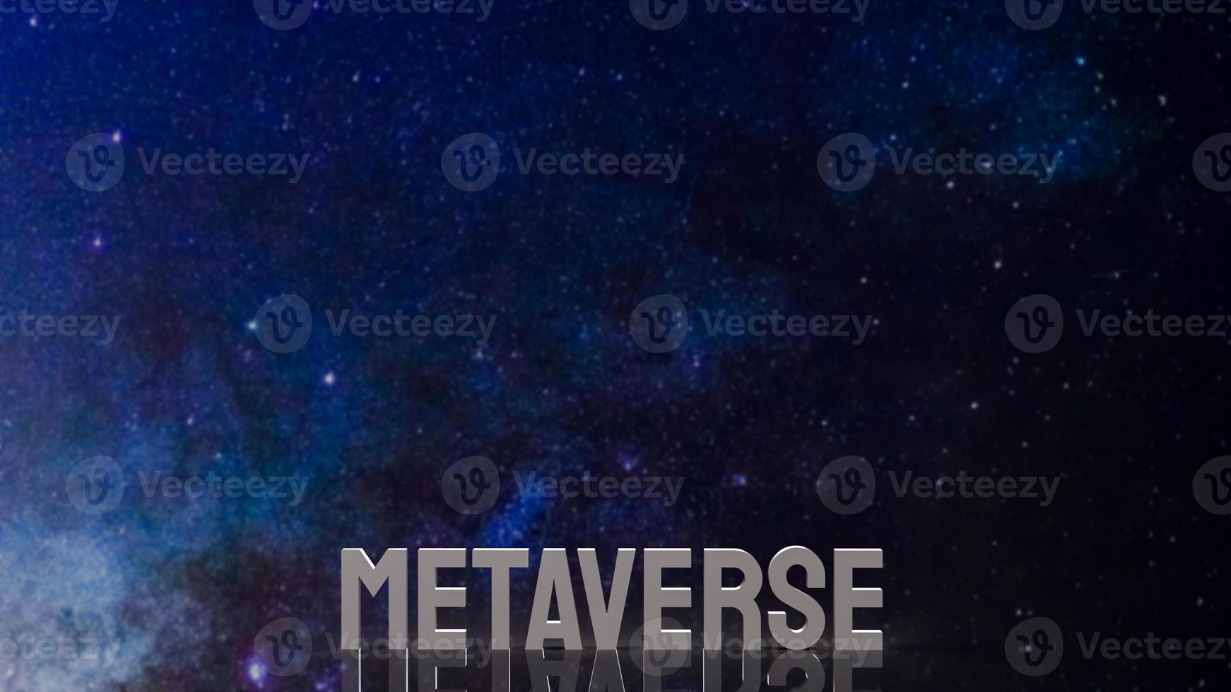 The metaverse  on space for technology or business concept 3d rendering photo