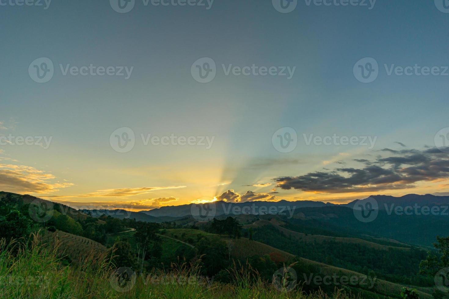 evening sky Mon Muen Mak, Chiang Mai, Thailand photo