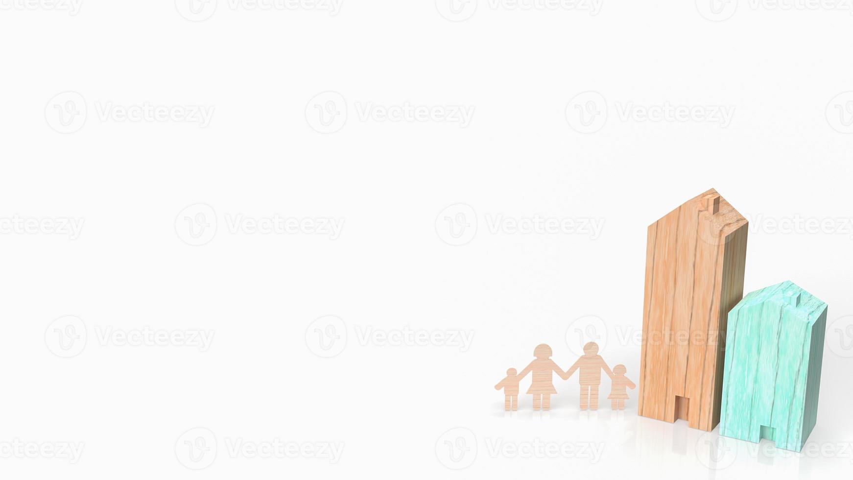 The family plate and home for property or business concept 3d rendering photo