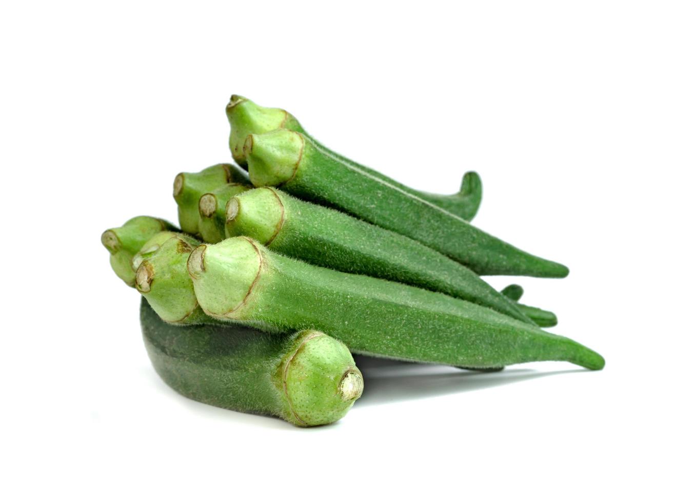 okra isolated on white background photo