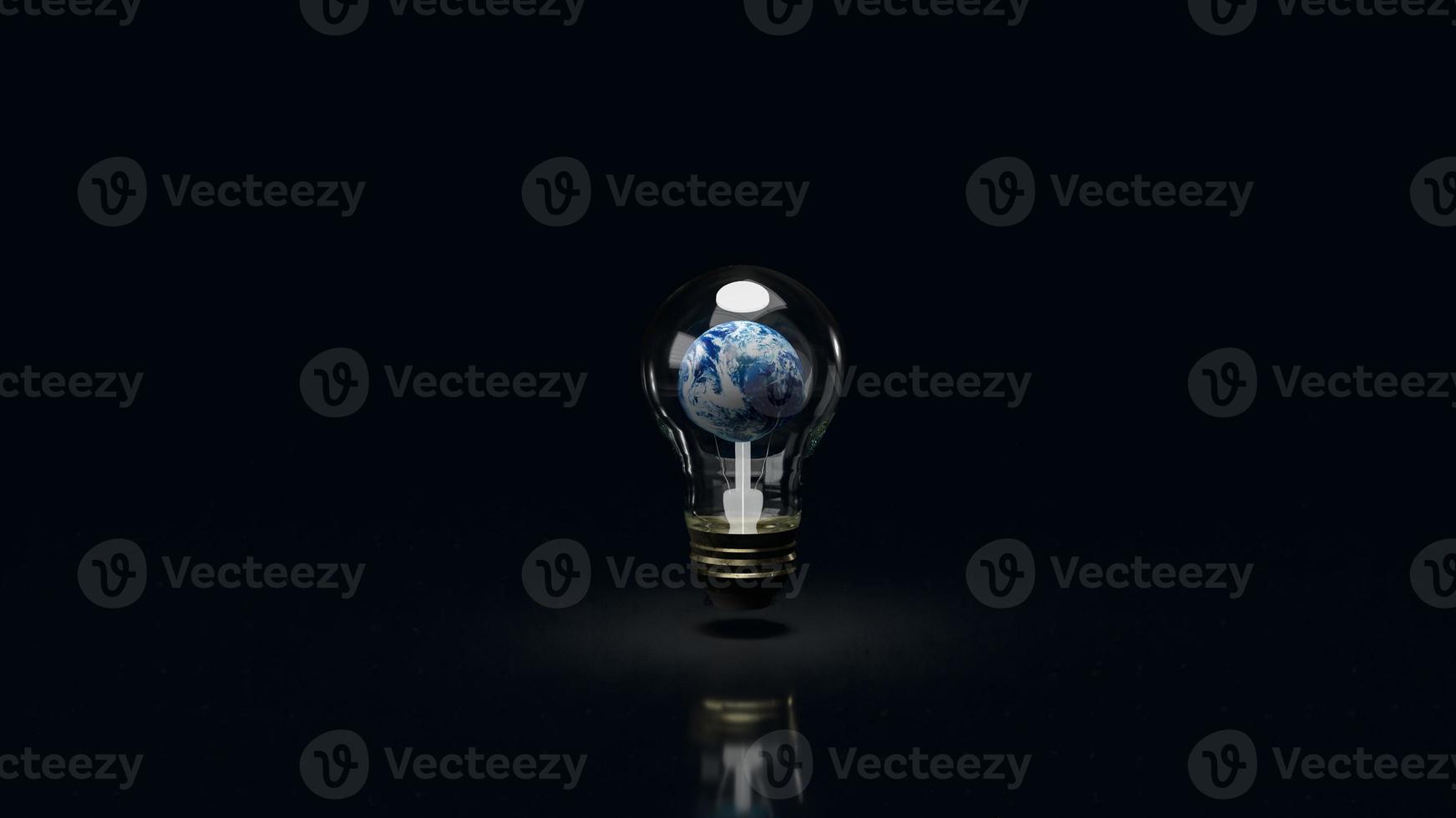 The earth in bulb  for business or sci concept 3d rendering photo
