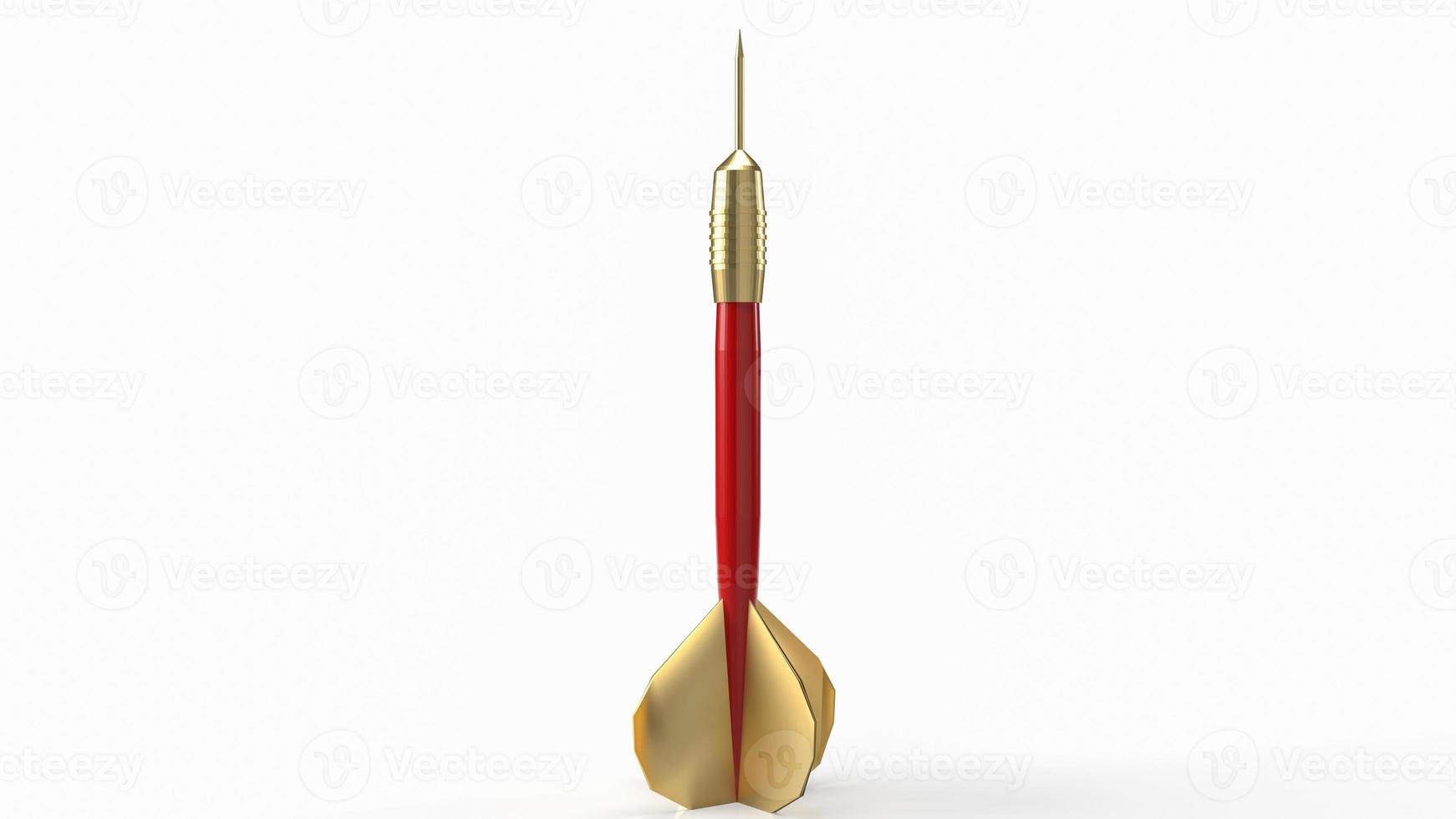 The darts on white background for business concept 3d rendering photo