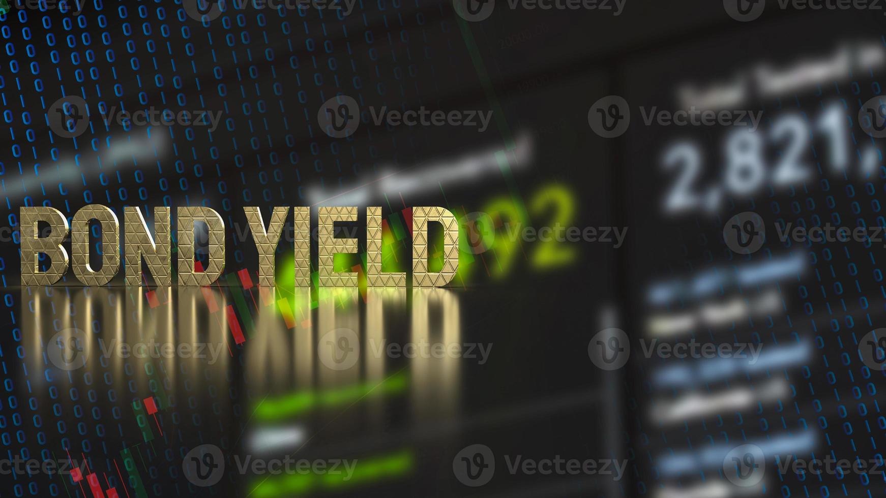 gold text  bond yield for business concept 3d rendering photo