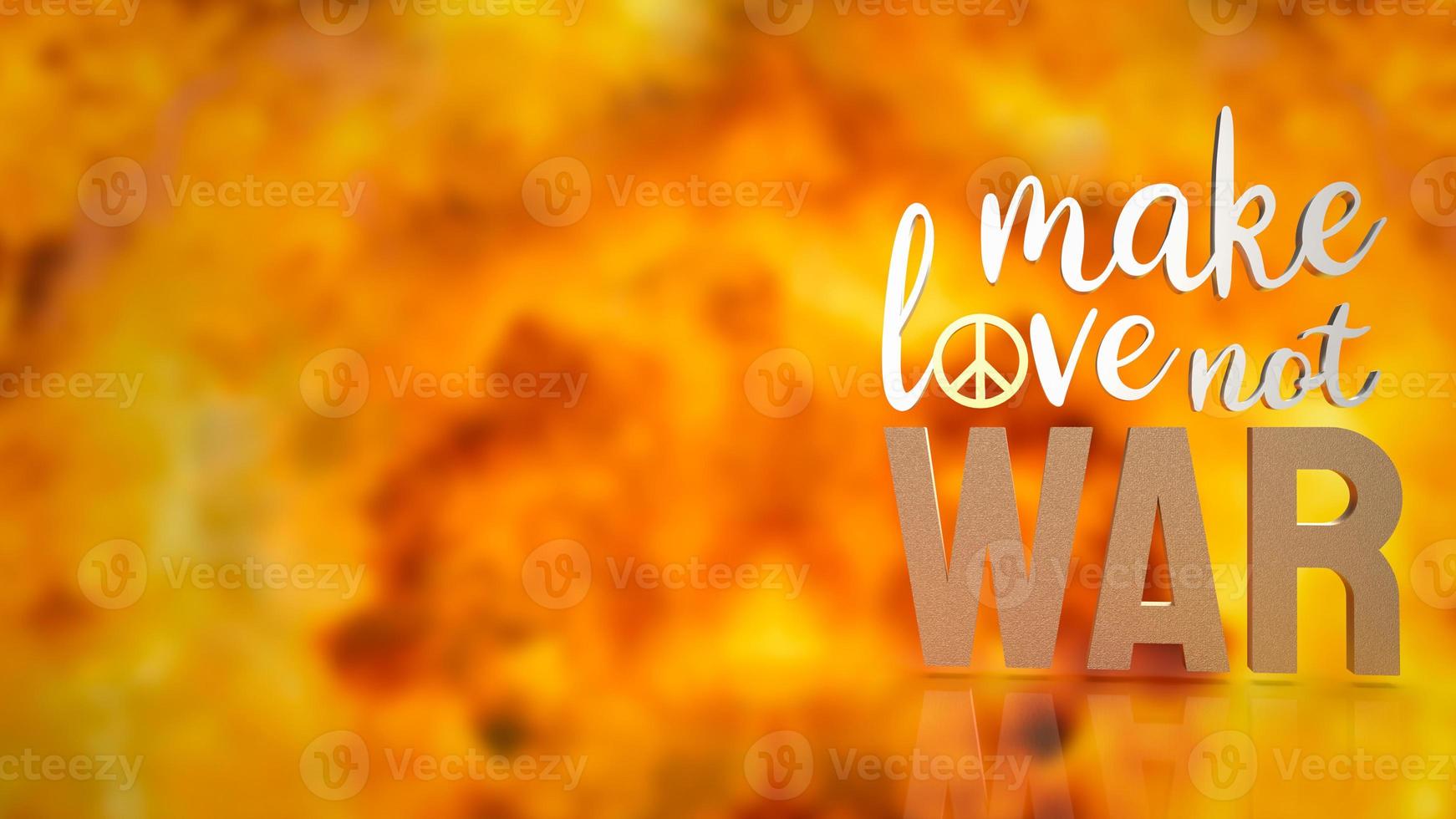 The  make love not war word for background concept 3d rendering photo