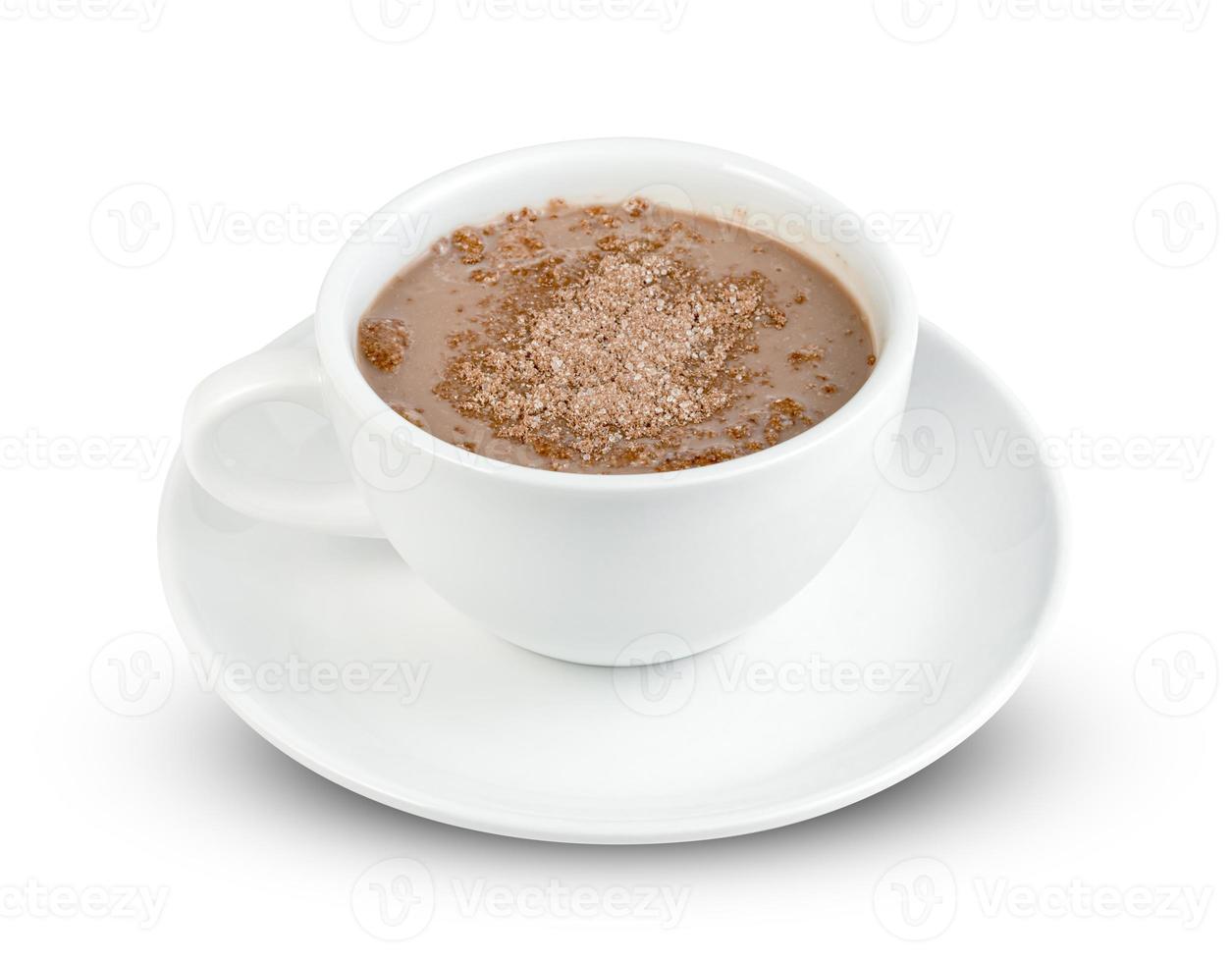 hot chocolate with coffee cup  isolated on white background ,include clipping path photo