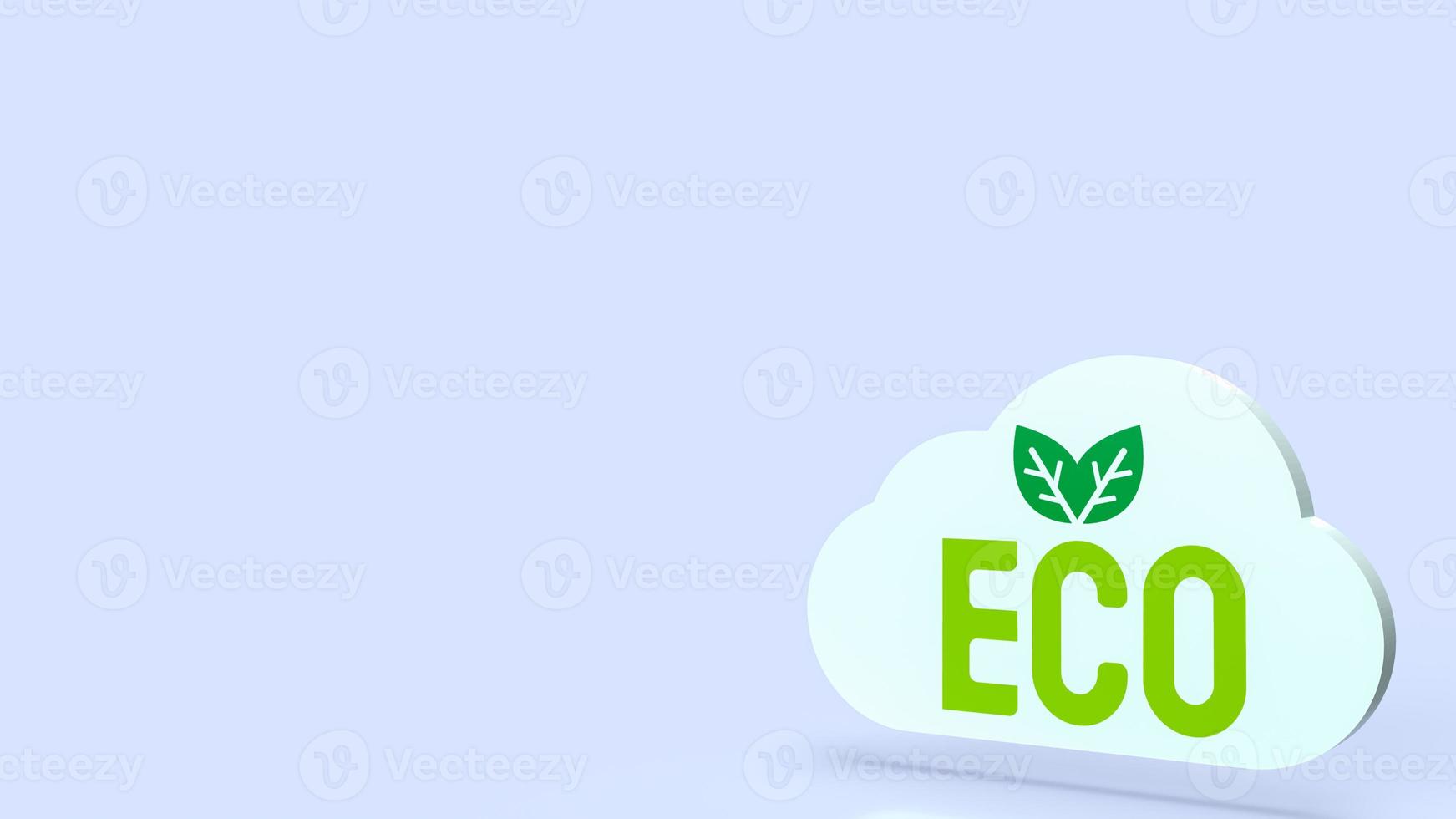 The cloud  eco for ecology concept 3d rendering photo