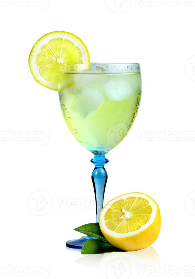 Lemon juice cold isolated on white background ,include clipping path photo