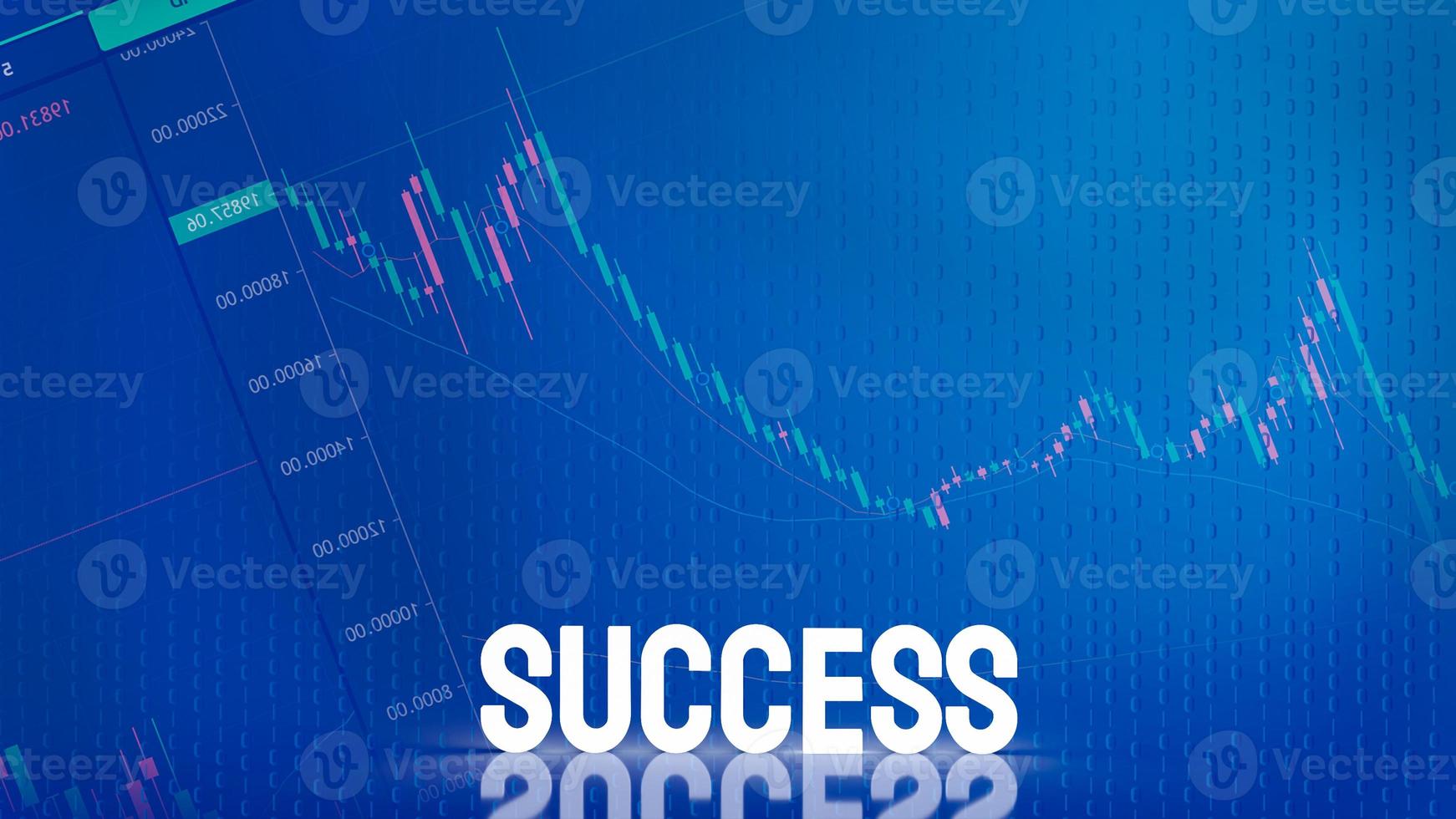 The success word glow on business background  3d rendering photo