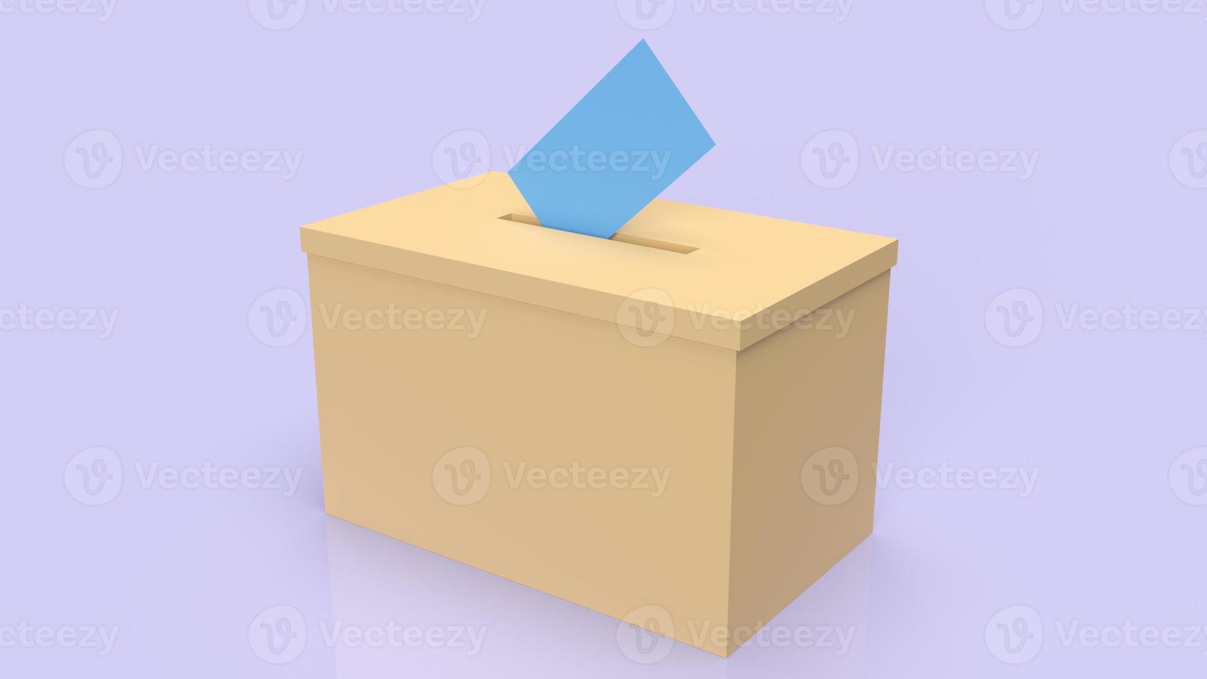 la casilla de votación para la representación 3d del concepto electoral foto