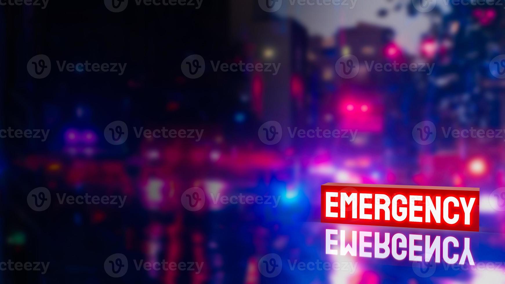 emergency light box in dark for rescue or  safety concept 3d rendering photo