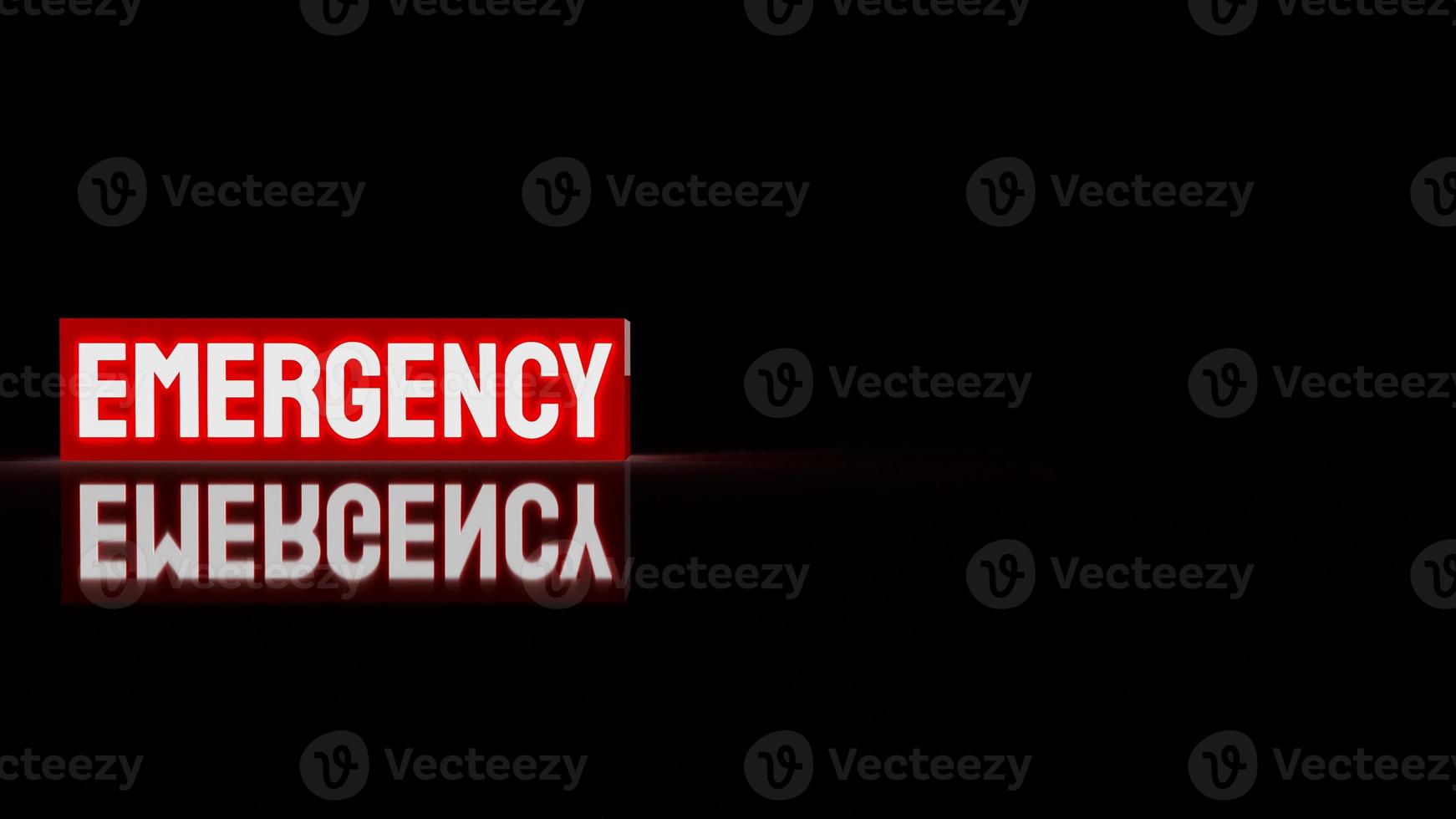 emergency light box in dark for rescue or  safety concept 3d rendering photo