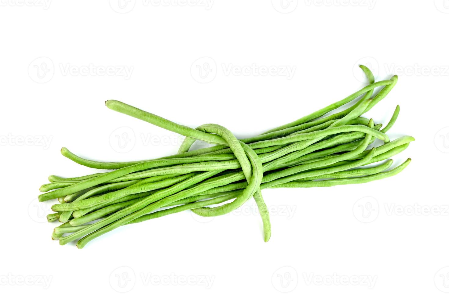 Long bean or cowpea isolated on white background photo